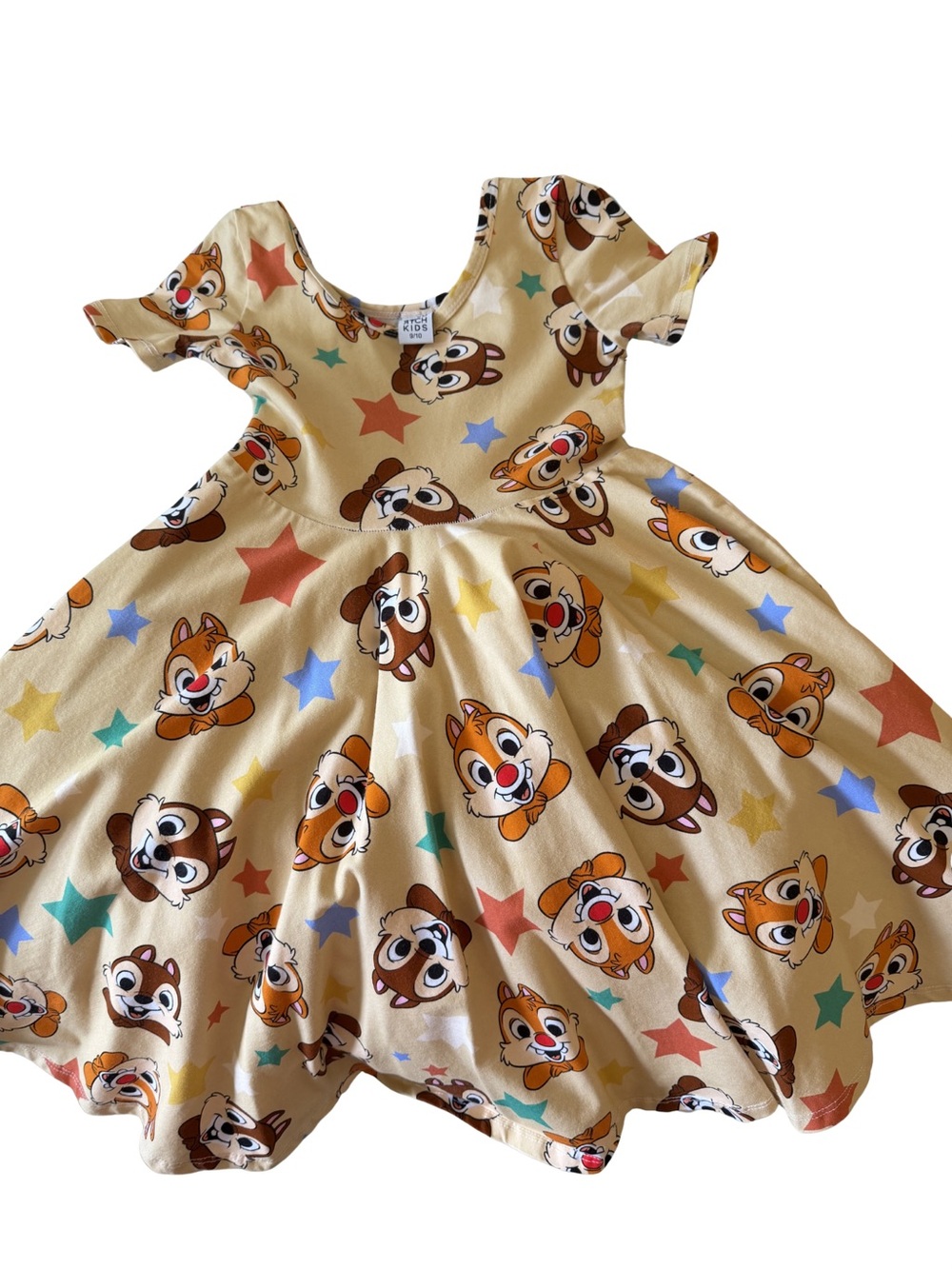 Wild Rich Kids Chip & Dale Chipmunk Stars Kids Twirl Dress